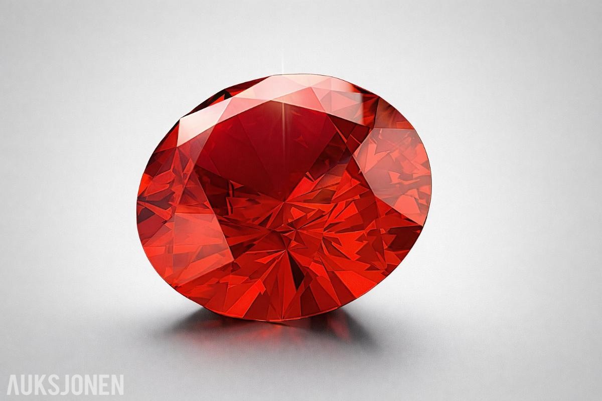Nydelig Rubin Round Brilliant * 5.14 CT * med Sertifikat